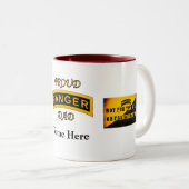 軍隊のレーンジャーの学校タブ-誇り高いパパ-ツートーンマグ ツートーンマグカップ (正面右)