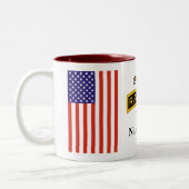 軍隊のレーンジャーの学校タブ-誇り高いパパ-ツートーンマグ ツートーンマグカップ (左)