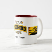 軍隊のレーンジャーの学校タブ-誇り高い妻-ツートーンマグ ツートーンマグカップ (正面右)