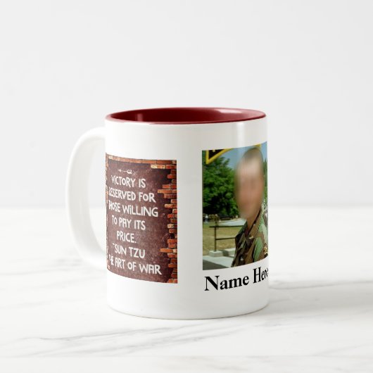 軍隊のレーンジャーの学校-勝利の写真のマグ ツートーンマグカップ (正面左)