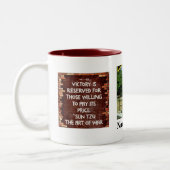 軍隊のレーンジャーの学校-勝利の写真のマグ ツートーンマグカップ (左)