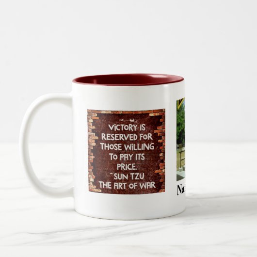 軍隊のレーンジャーの学校-勝利の写真のマグ ツートーンマグカップ (左)
