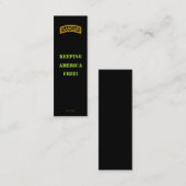 軍隊のレーンジャー第75の抜け目がない退役軍人パッチのbookmarker スキニー名刺 (正面/裏面)