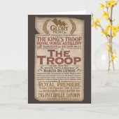 軍隊のヴィンテージの名前入りな挨拶状 カード (黄色い花)