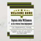 軍隊の兵士の歓迎の家の招待状 招待状 (正面/裏面)