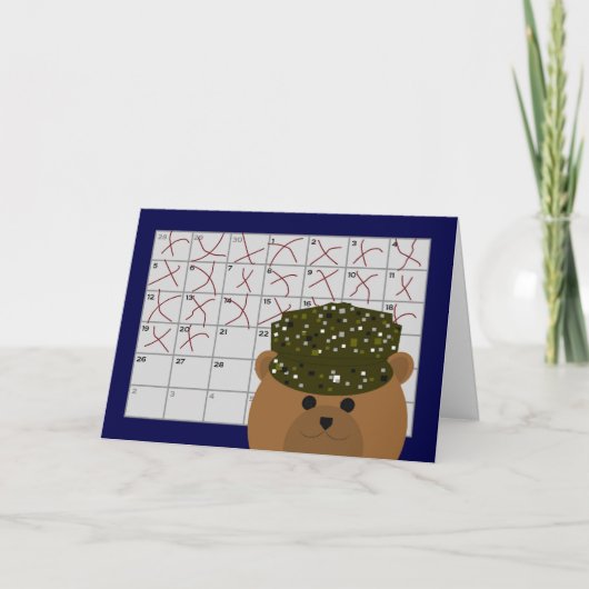 軍隊の兵士をもう一度見ることへの幾日の下のカウント カード (正面)