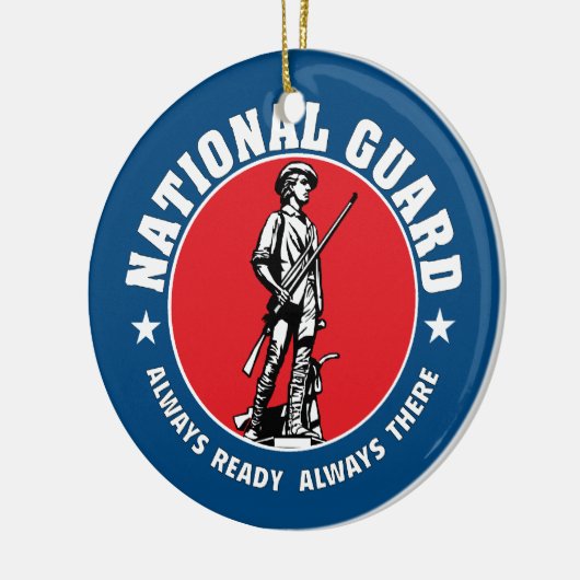 軍隊の国家警備隊の歴史的なロゴ セラミックオーナメント (左)