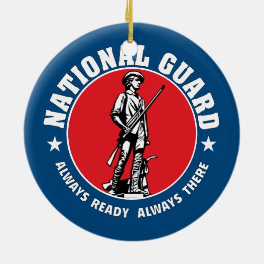 軍隊の国家警備隊の歴史的なロゴ セラミックオーナメント (裏面)