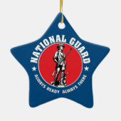 軍隊の国家警備隊の歴史的なロゴ セラミックオーナメント (裏面)