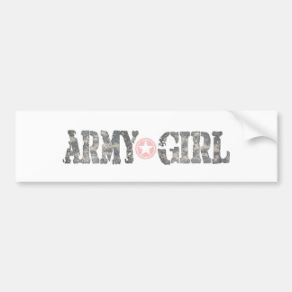 軍隊の女の子の迷彩柄 バンパーステッカー