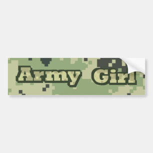 軍隊の女の子 バンパーステッカー