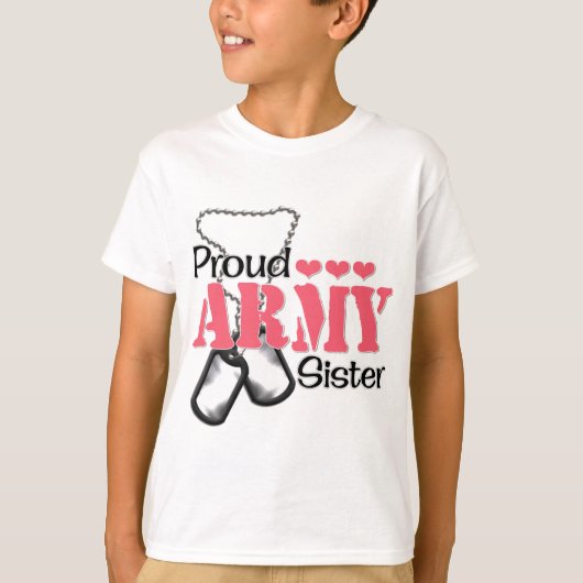 軍隊の姉妹のハート Tシャツ (正面)