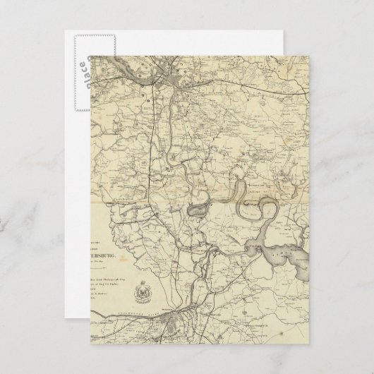 軍隊の州地統一された図 ポストカード (正面/裏面)