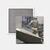 軍隊の巡査が海岸を廻る マグネット (正面/裏面)