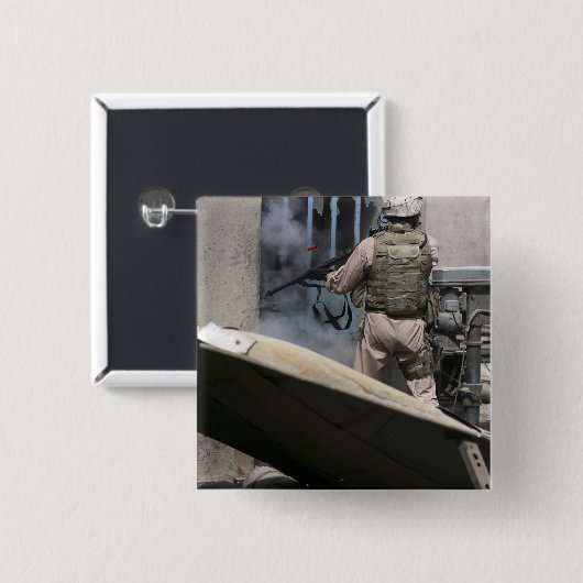 軍隊の巡査が海岸を廻る 缶バッジ (正面&裏面)