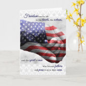 軍隊の息子から父の日のパパへ カード (黄色い花)