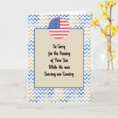 軍隊の息子への同情カード カード (黄色い花)