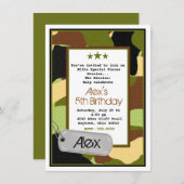 軍隊の招待状、MilitaryInvitationsのカムフラージュ 招待状 (正面/裏面)