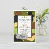 軍隊の招待状、MilitaryInvitationsのカムフラージュ 招待状 (スタンド正面)