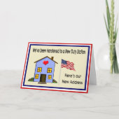 軍隊の新しい自宅住所カード 案内状 (正面)