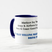 軍隊の日マグを叫ぶ マグカップ (正面左)