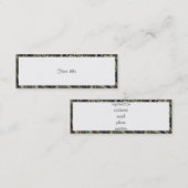 軍隊の森の迷彩背景(白) スキニー名刺 (正面/裏面)