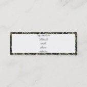 軍隊の森の迷彩背景(白) スキニー名刺 (裏面)