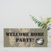 軍隊の歓迎された家のパーティーのカスタム 招待状 (スタンド正面)