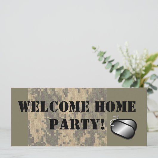 軍隊の歓迎された家のパーティーのカスタム 招待状 (スタンド正面)