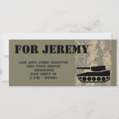 軍隊の歓迎された家のパーティーのカスタム 招待状 (裏面)