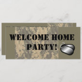 軍隊の歓迎された家のパーティーのカスタム 招待状 (正面/裏面)