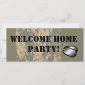 軍隊の歓迎された家のパーティーのカスタム 招待状 (正面)