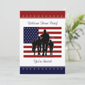 軍隊の歓迎された家のパーティーのパーソナライズな招待 招待状 (スタンド正面)