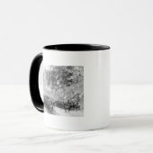 軍隊の男が列に並ぶ乗馬写真 マグカップ (正面左)