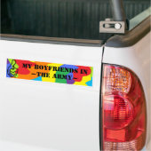 軍隊の私のボーイフレンド! バンパーステッカー (トラック上)