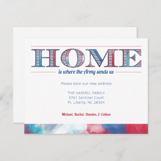 軍隊の移動の告知 ノートカード (正面/裏面)