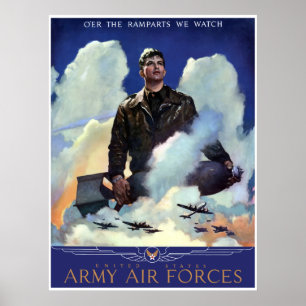 軍隊の空軍を結合して下さい -- ボーダー ポスター