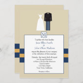 軍隊の結婚式招待状 招待状 (正面/裏面)