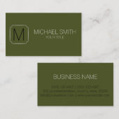 軍隊の緑色の背景 名刺 (正面/裏面)