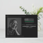 軍隊の記憶愛の葬式の緑の旗 サンキューカード (スタンド正面)