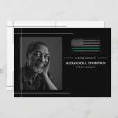 軍隊の記憶愛の葬式の緑の旗 サンキューカード (正面/裏面)