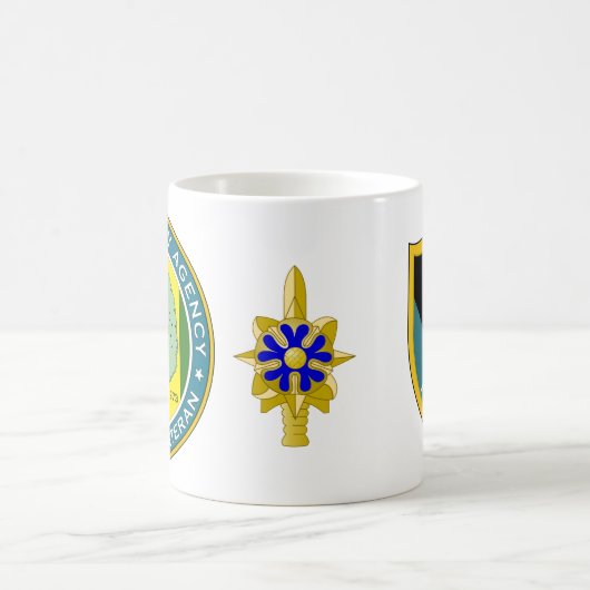 軍隊の警備機関SSI -ベトナムの退役軍人 コーヒーマグカップ (中央)