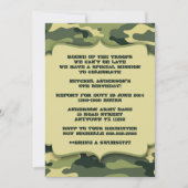 軍隊の軍のカムフラージュの誕生会の招待 招待状 (正面)