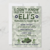 軍隊の軍の誕生日のパーティの招待状 招待状 (正面)