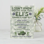 軍隊の軍の誕生日のパーティの招待状 招待状 (スタンド正面)