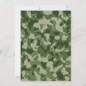 軍隊の軍の誕生日のパーティの招待状 招待状 (裏面)