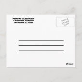 軍隊の迷彩柄の誕生会はノート感謝していしています ポストカード (裏面)