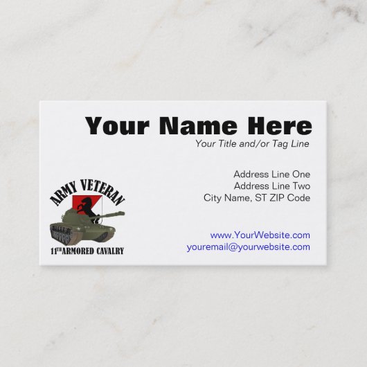 軍隊の退役軍人- M-48 名刺 (正面)