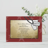 軍隊の遠くにパーティー金ゴールドと赤 招待状 (スタンド正面)