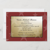 軍隊の遠くにパーティー金ゴールドと赤 招待状 (正面)